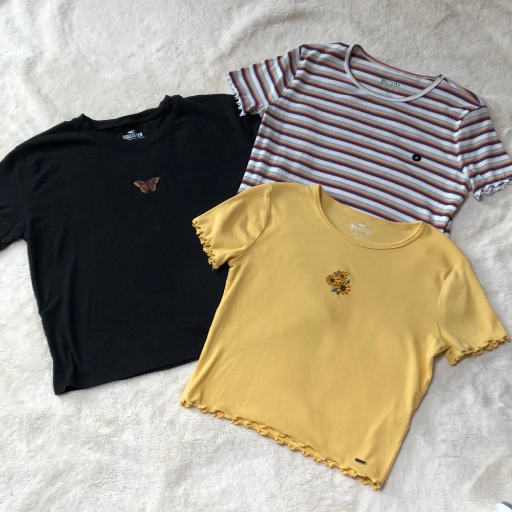 3 Hollister crop tops! Like new!